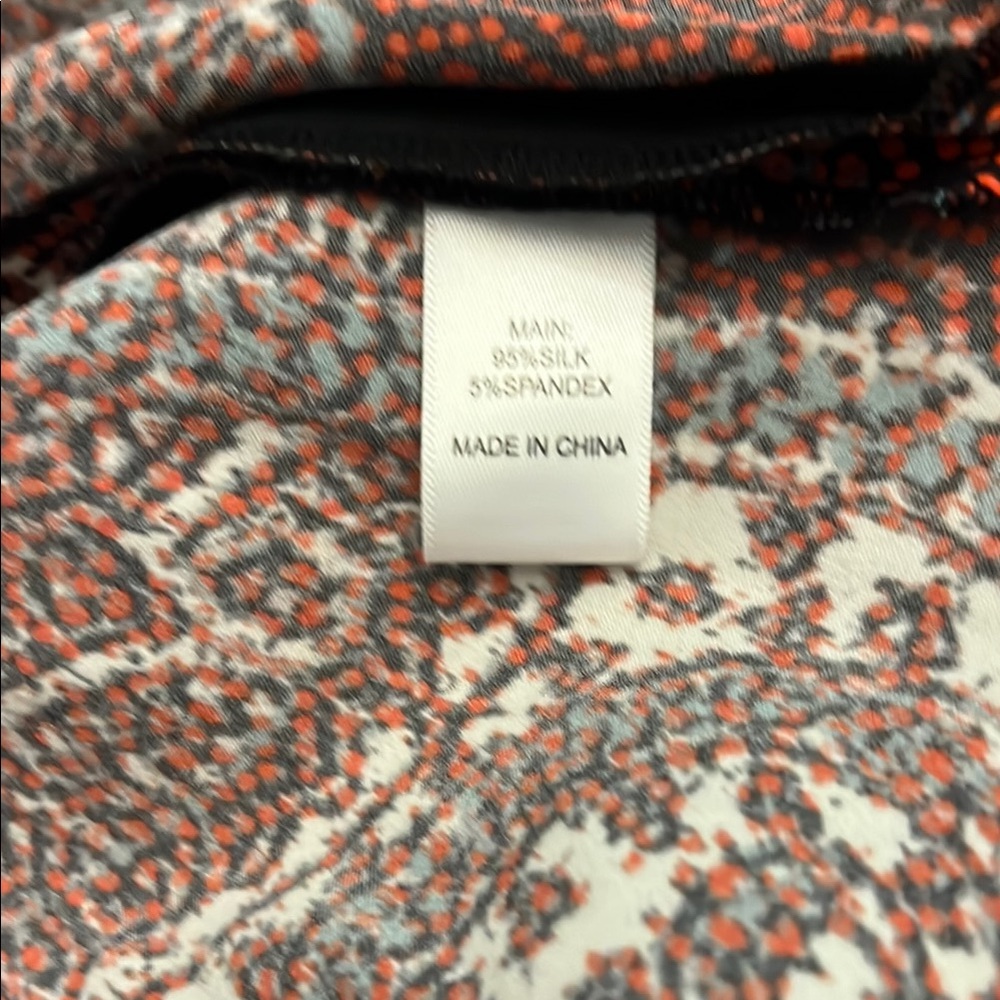 St. John Red Patterned Top - Picture 2 of 4